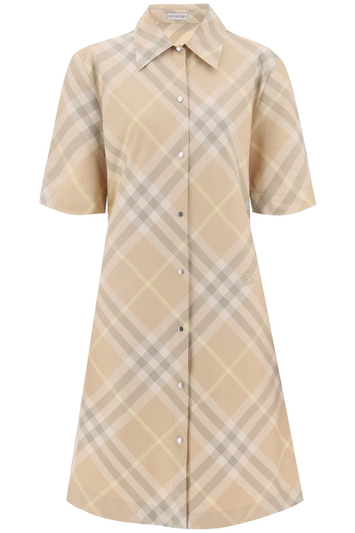 burberry check shirt dress NWT BURBERRY Ivery Taupe BROWN CHECK COTTON BELTED DRESS US 4 $910+tax