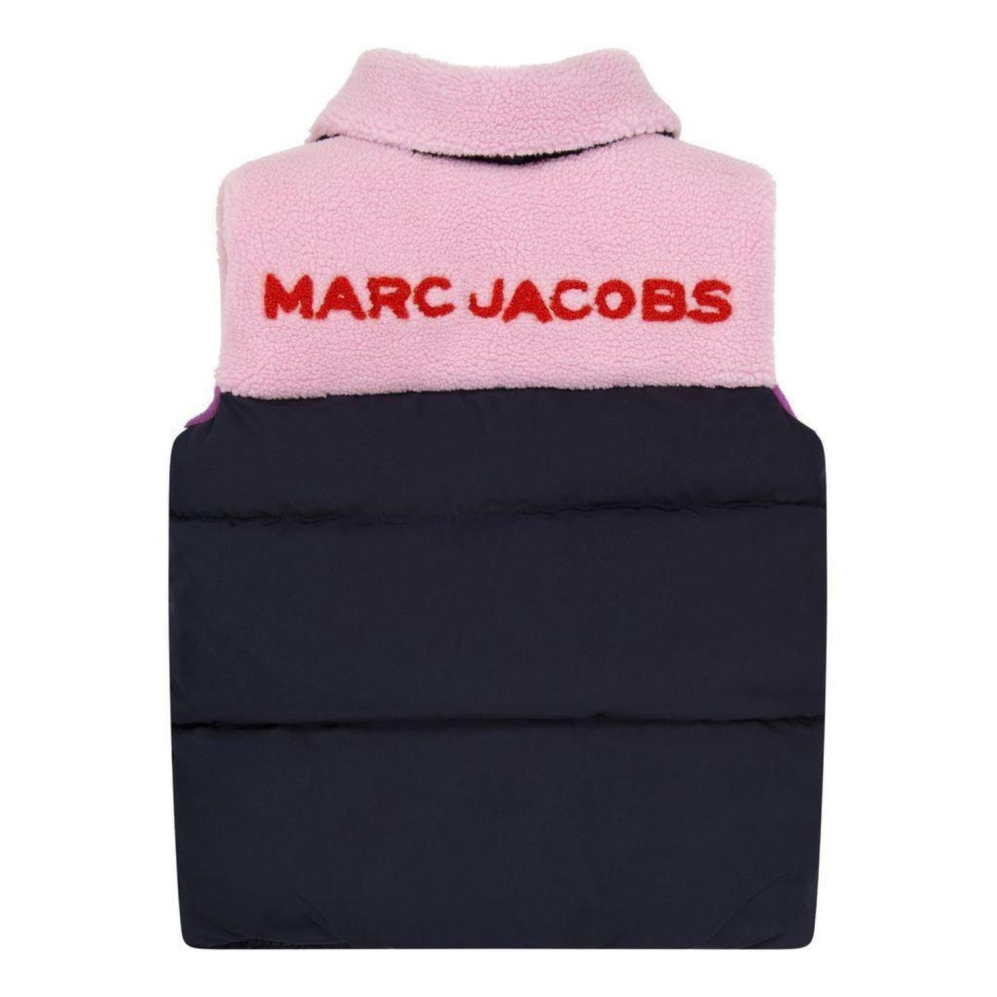 Navy & Pink Puffer Sleeveless Jacket