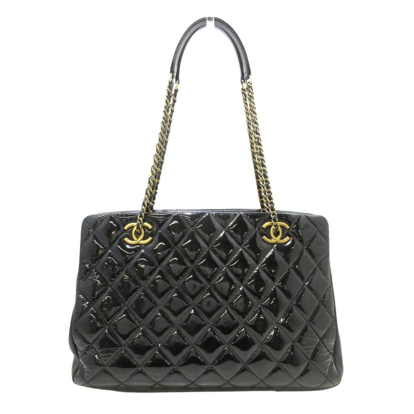 Chanel Matelassé Patent Leather Tote Bag (Pre-Owned)