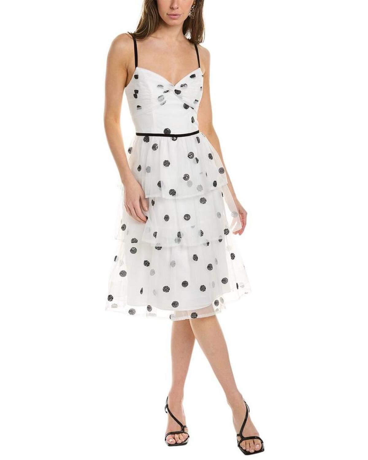 Marchesa Notte Embroidered Cocktail Dress Marchesa Notte Embroidered Cocktail Dress
