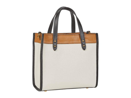 Color-Block Leather Coach Badge Field Tote 22