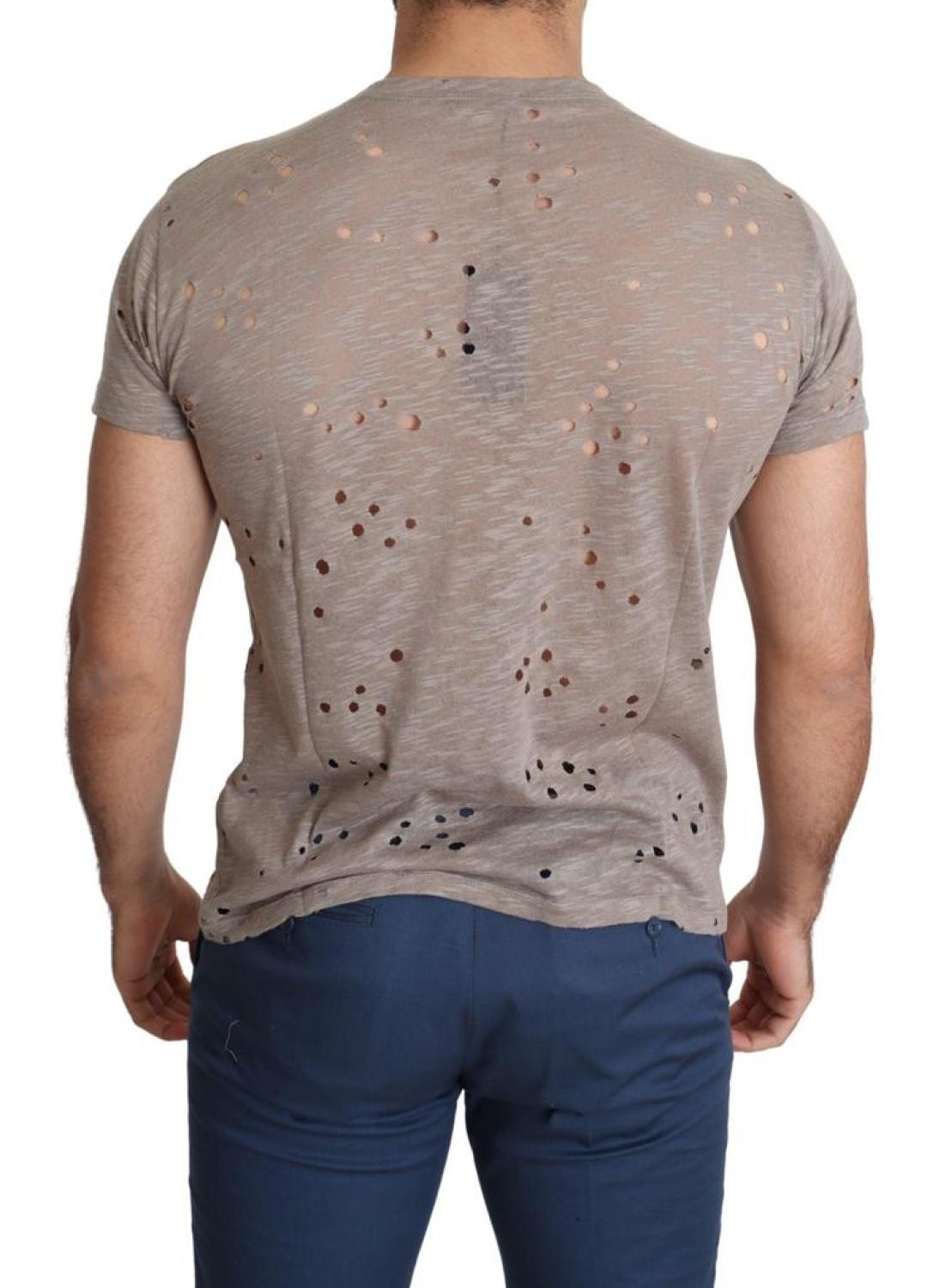 Guess Cotton Stretch Logo Print Men Casual Perforated Men's T-shirt