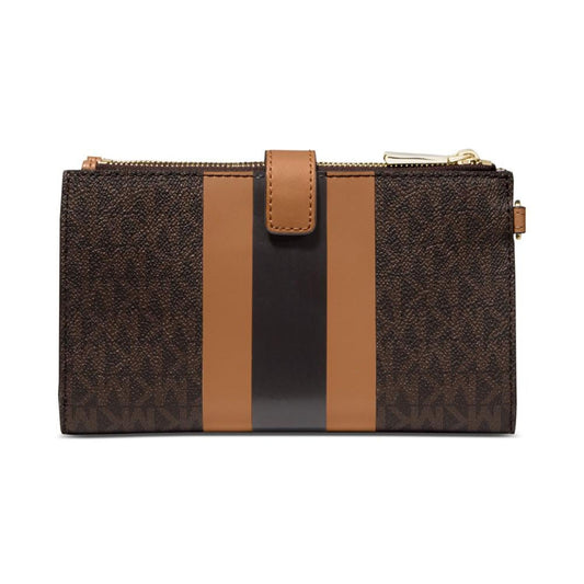 Logo Jet Set Double Zip Wristlet