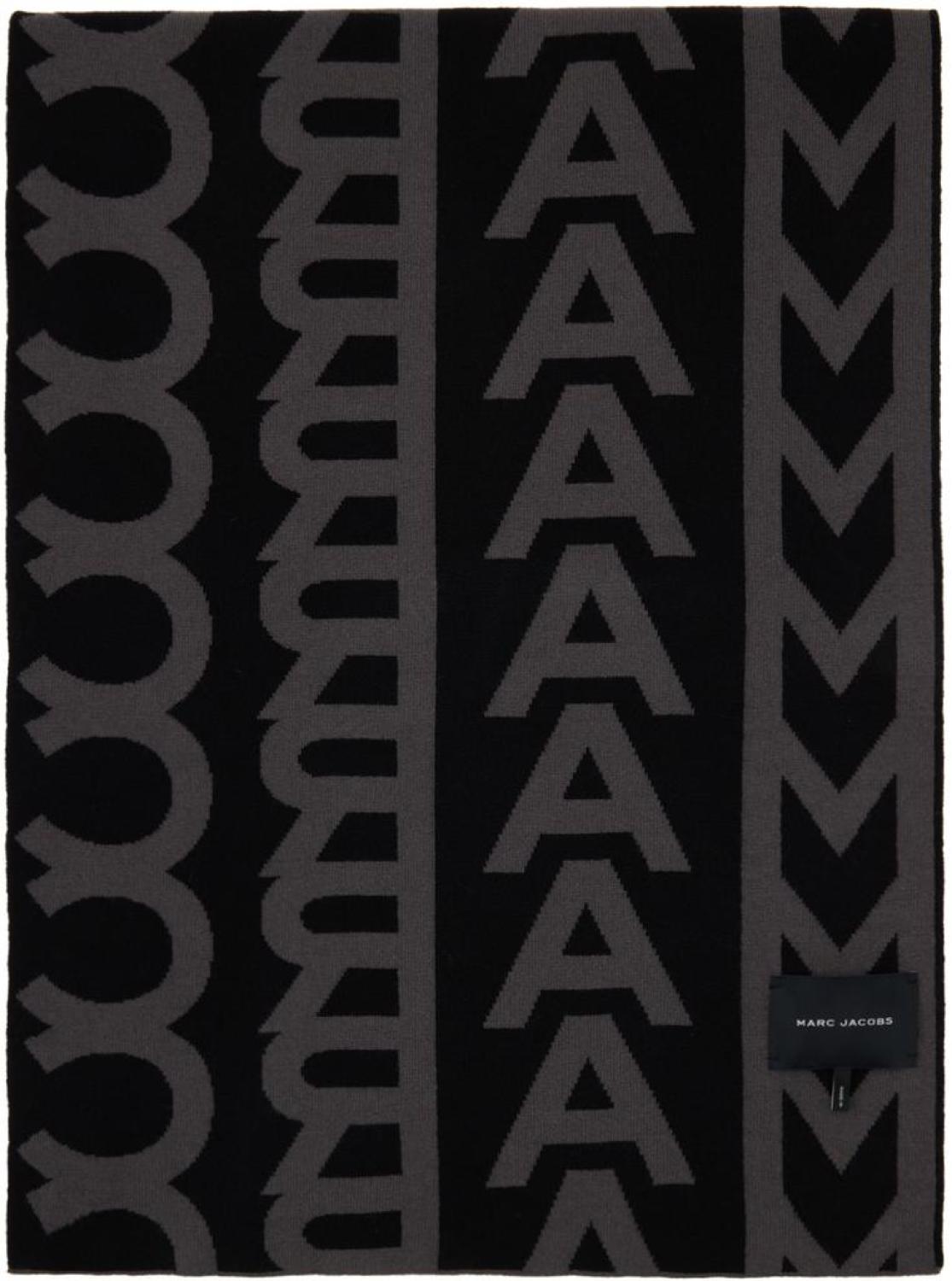 Black & Gray Monogram Knit