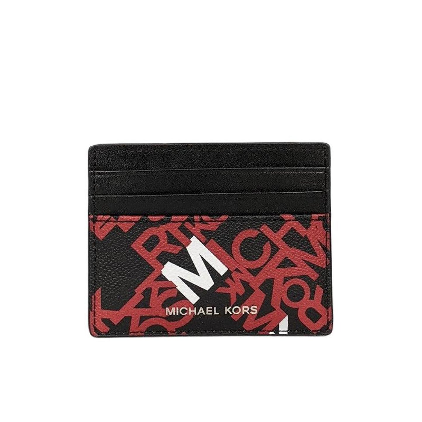 Michael Kors Slim MK Signature Leather Tall Card Case & MK Gift-bag