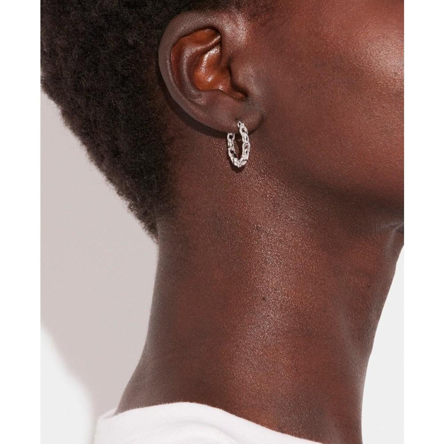 Signature Chain Hoop Earrings