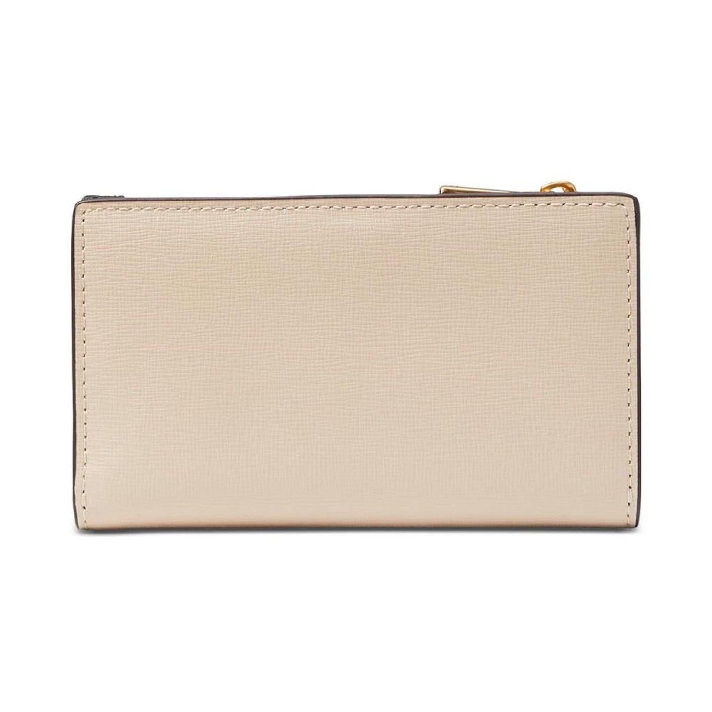 Morgan Colorblocked Saffiano Leather Small Slim Bifold Wallet