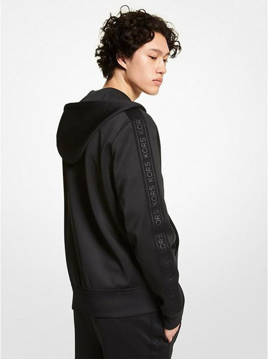 Logo Tape Scuba Zip-Up Hoodie