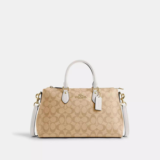 Coach Outlet Georgia Satchel In Signature Canvas