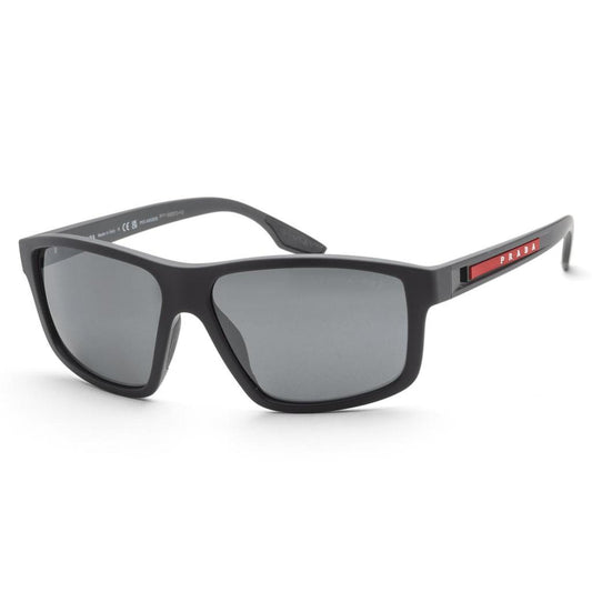 Prada Men's PS-02XS-UFK07H Linea Rossa 60mm Grey Rubber Sunglasses
