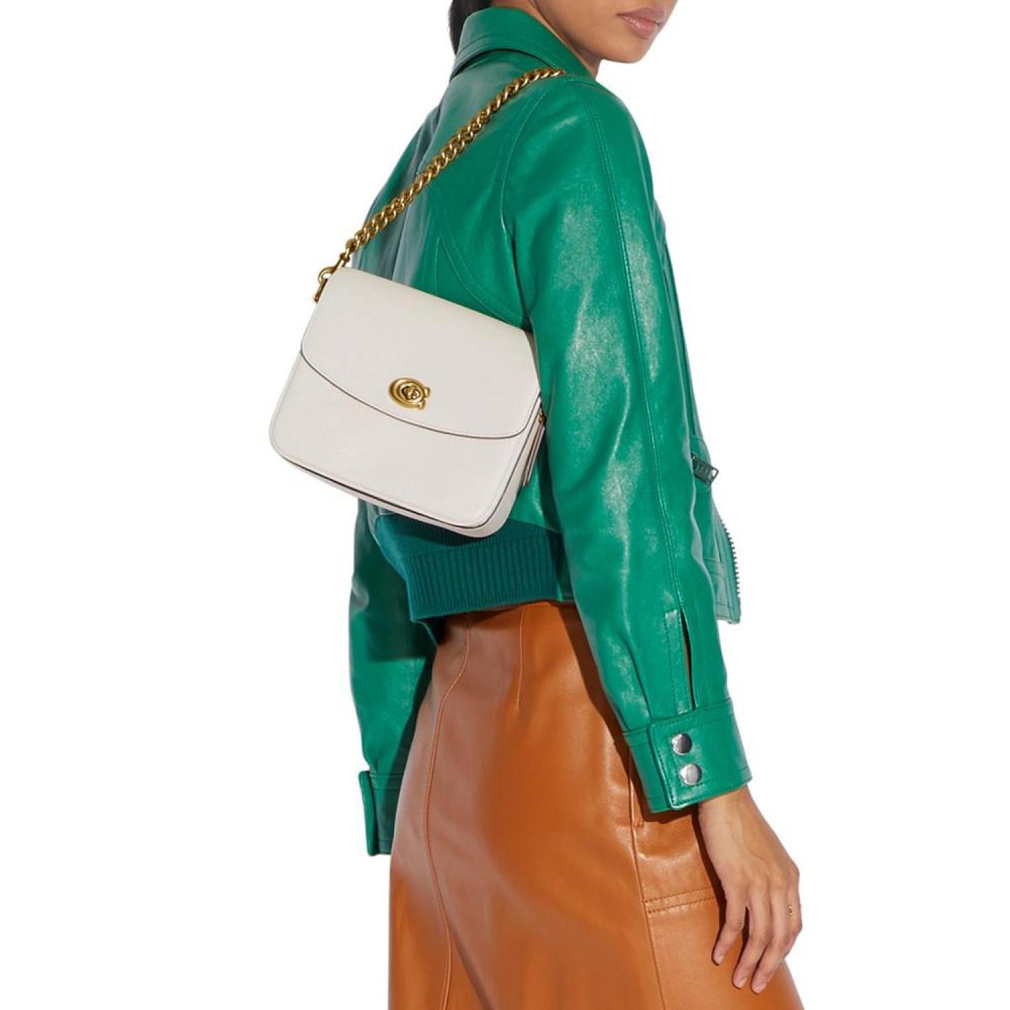 Polished Pebbled Leather Cassie Crossbody 19