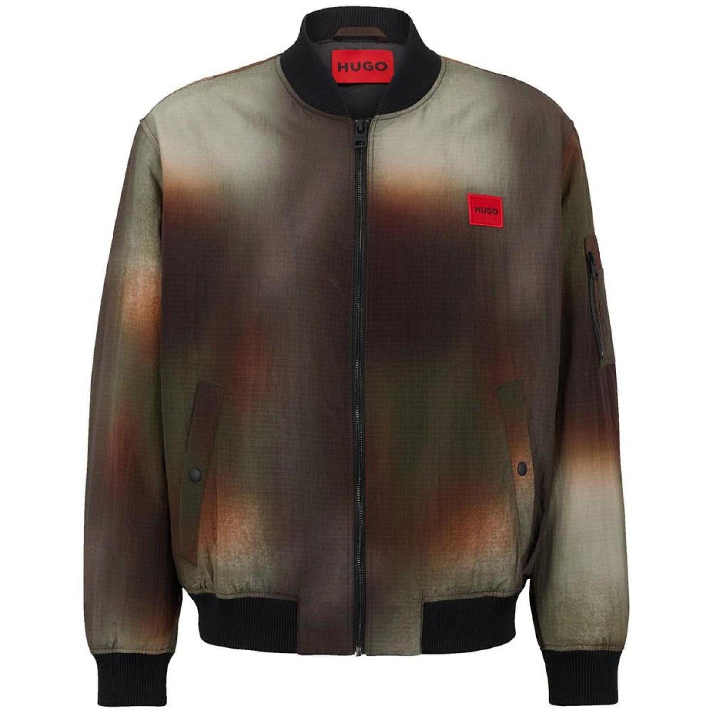 Men's Byler2321 Oversized-Fit Camouflage Full-Zip Bomber Jacket