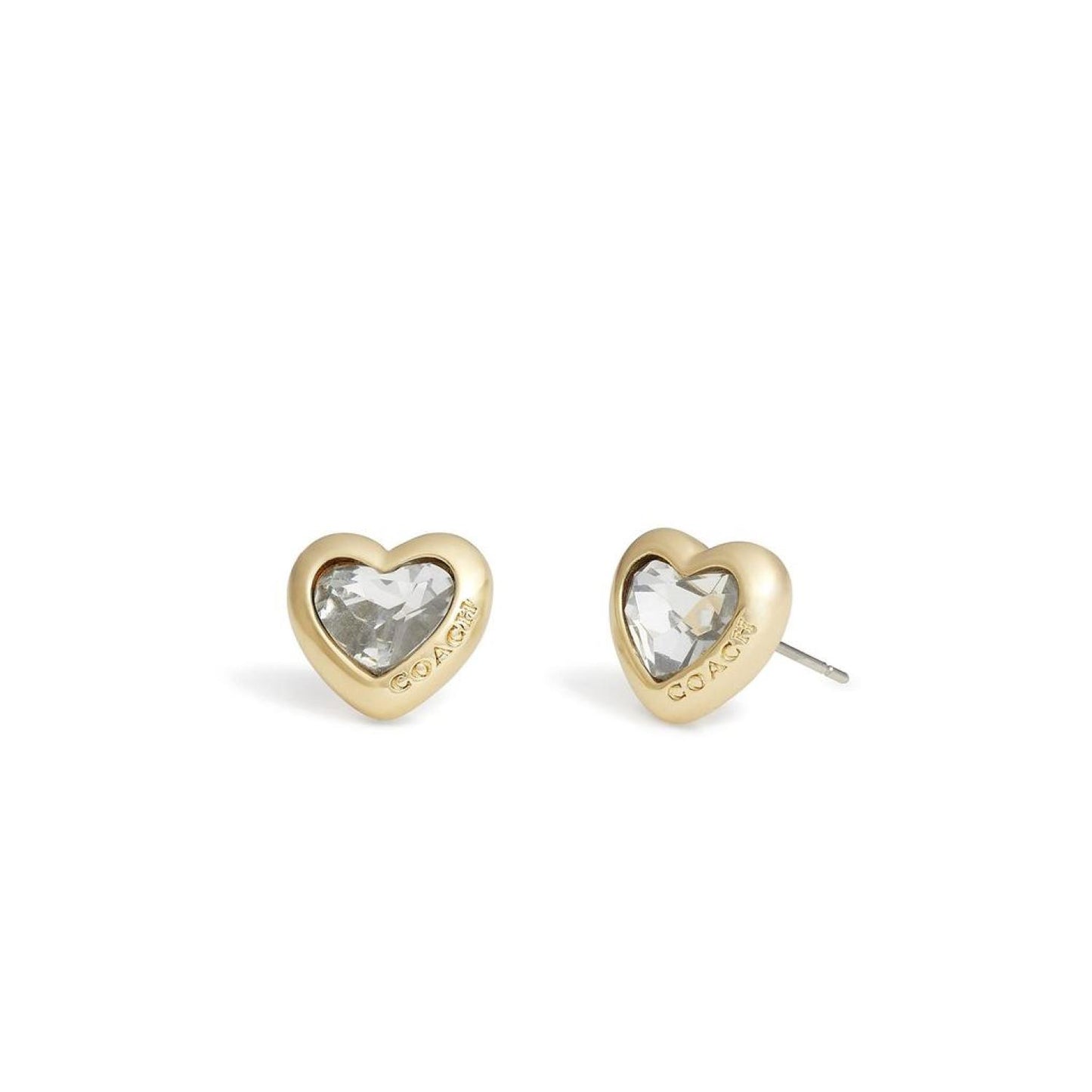 Stone Heart Stud Earrings