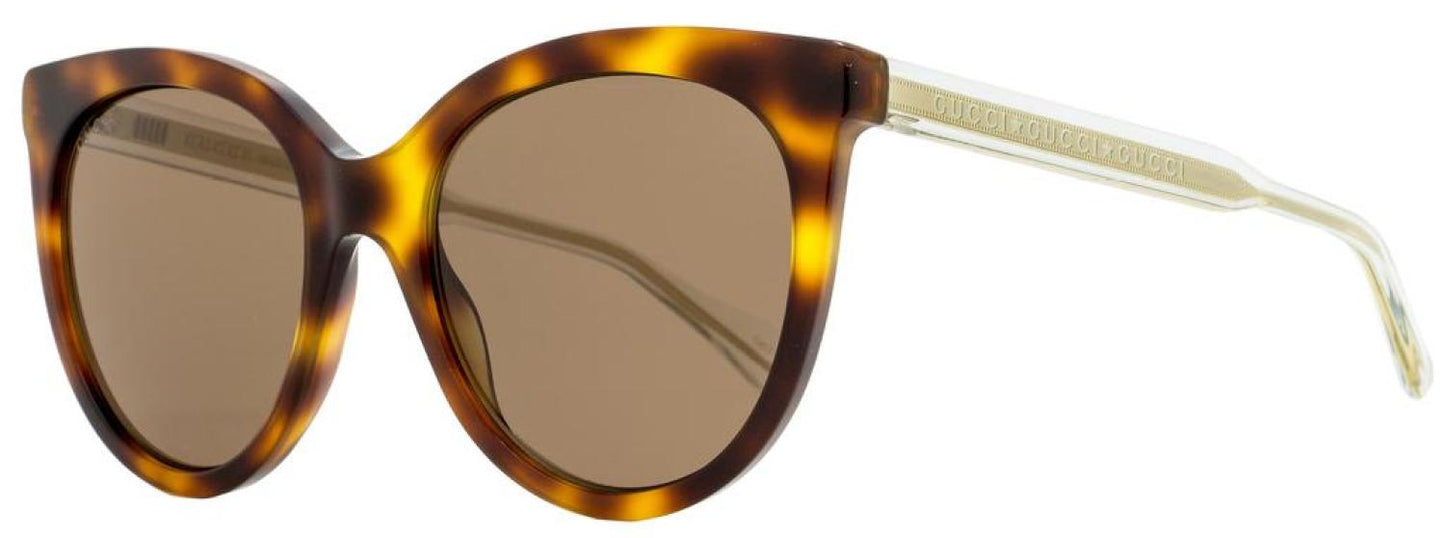 Gucci Women's Sunglasses GG0565S 002 Havana/Clear/Gold 54mm