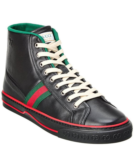 Gucci Tennis 1977 Leather High-Top Sneaker