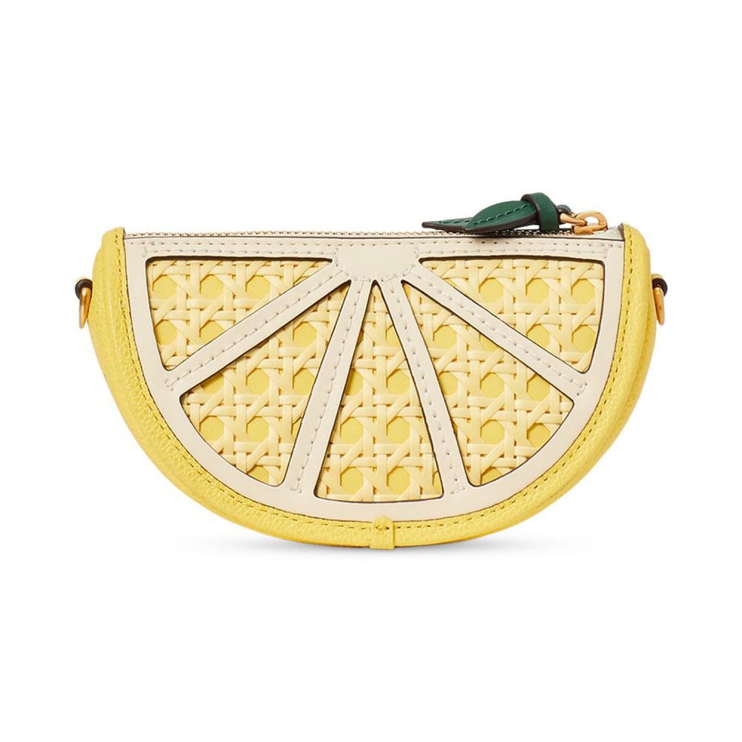 Lemon Drop Embellished Leather Chain Coin Purse