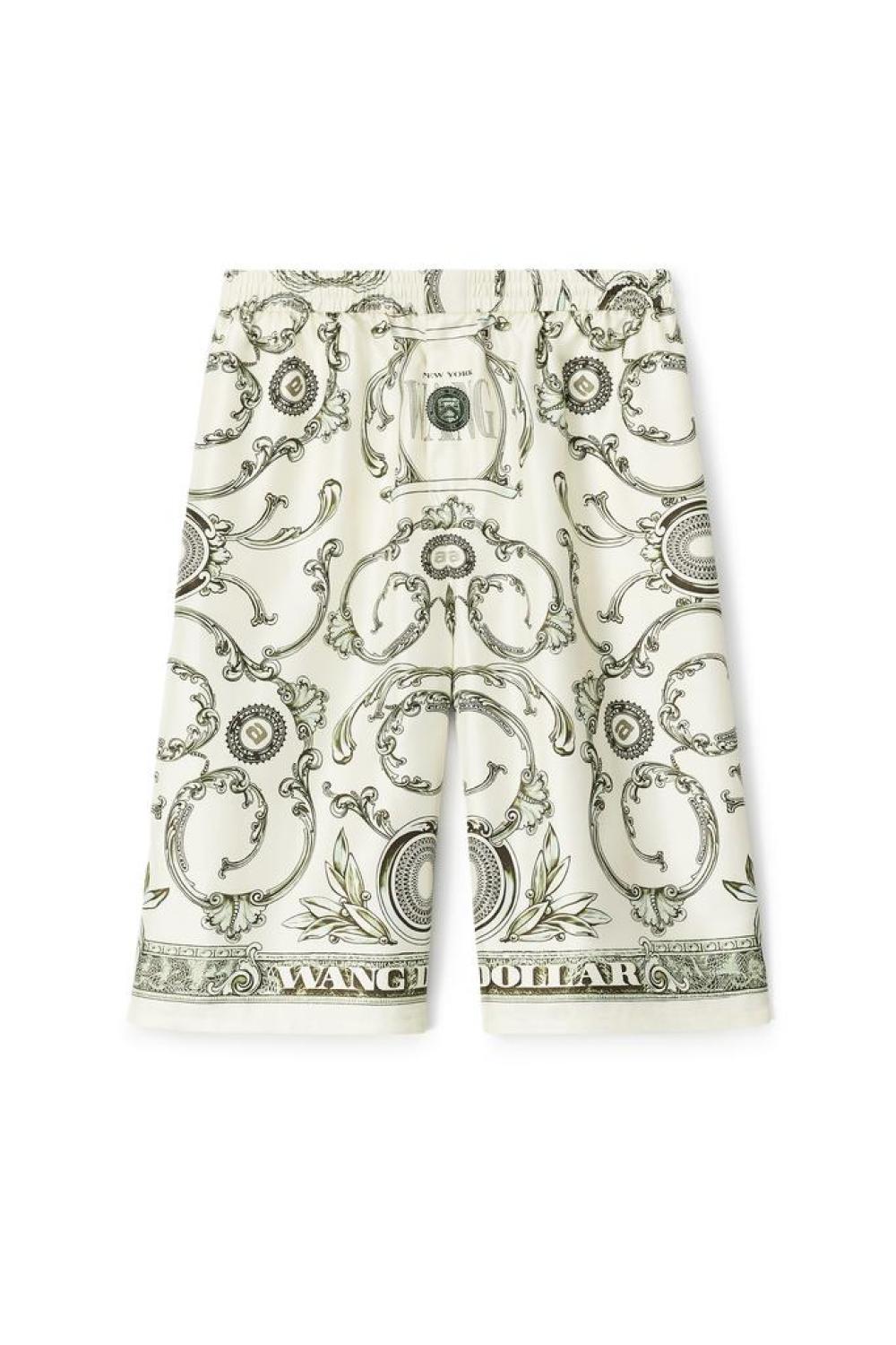 Money Print Button Down In Silk Twill