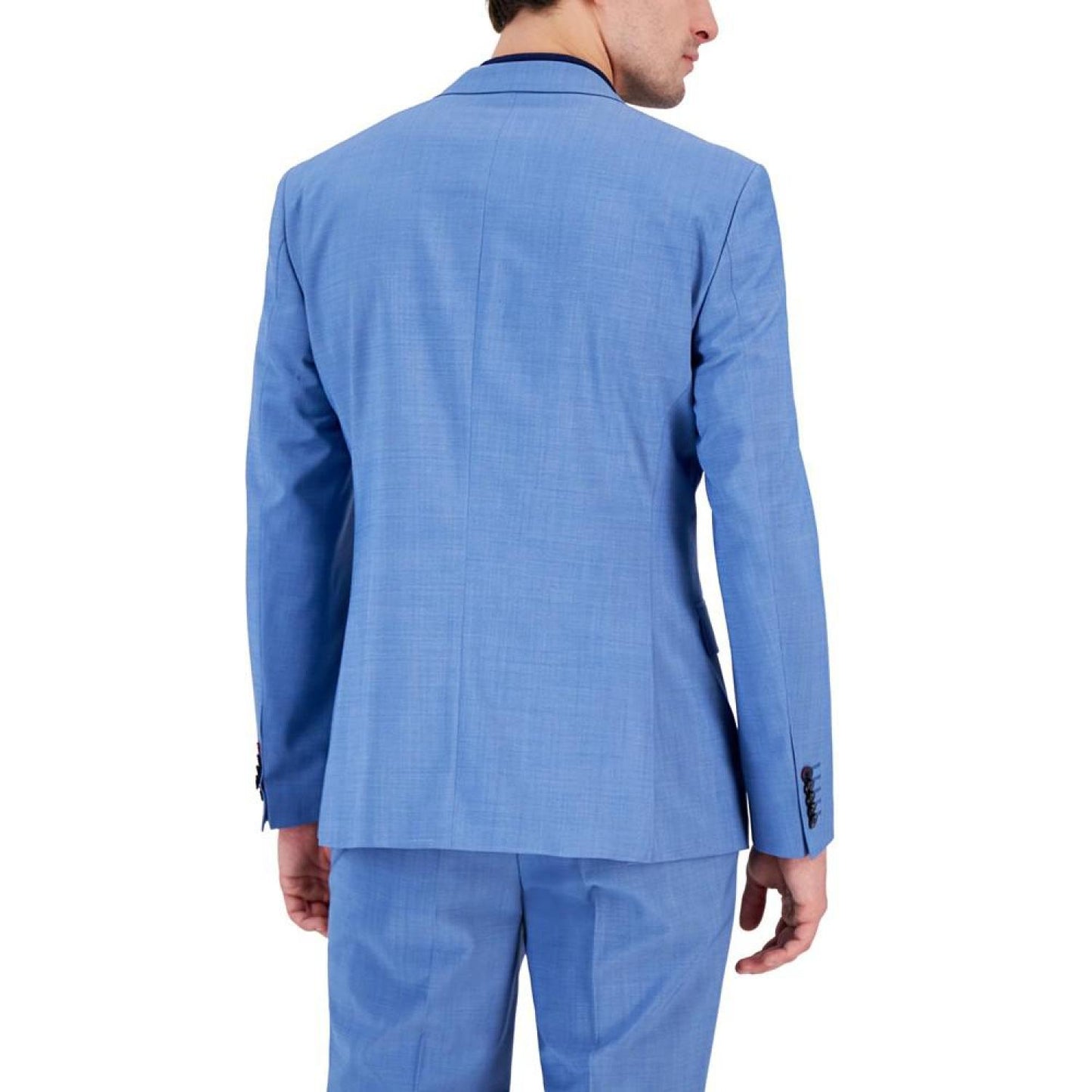 Men's Modern-Fit Light Blue Superflex Suit Jacket