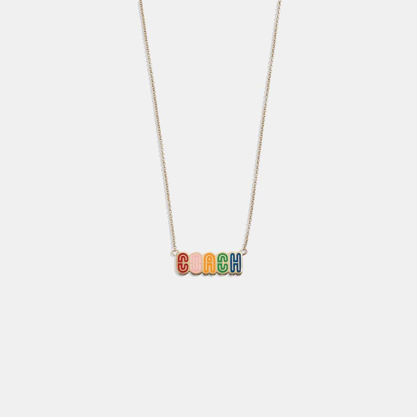 Coach Outlet Logo Retro Necklace