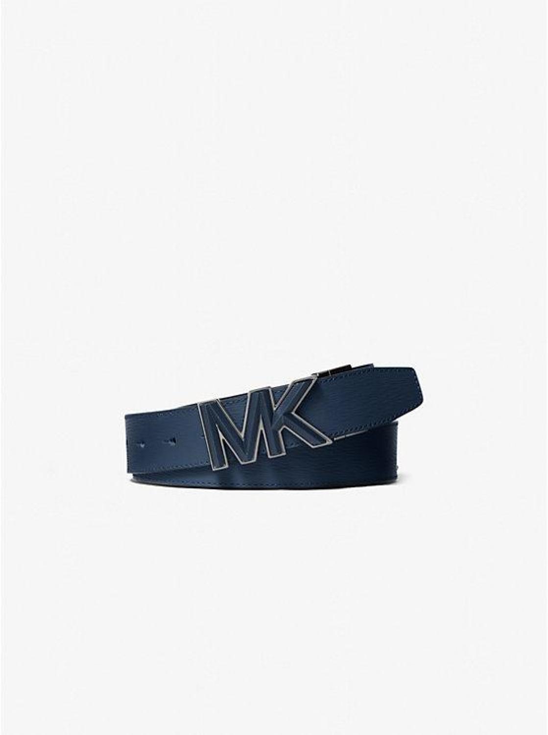 Logo Buckle Leather Belt