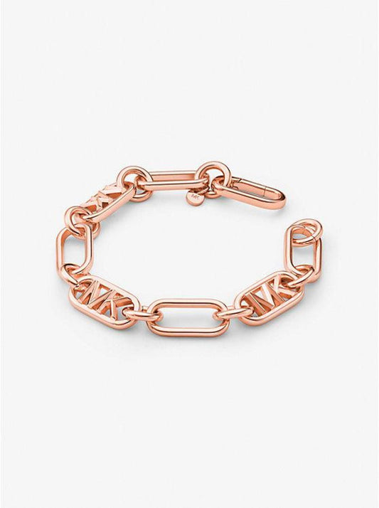 Precious Metal-Plated Brass Chain Link Bracelet