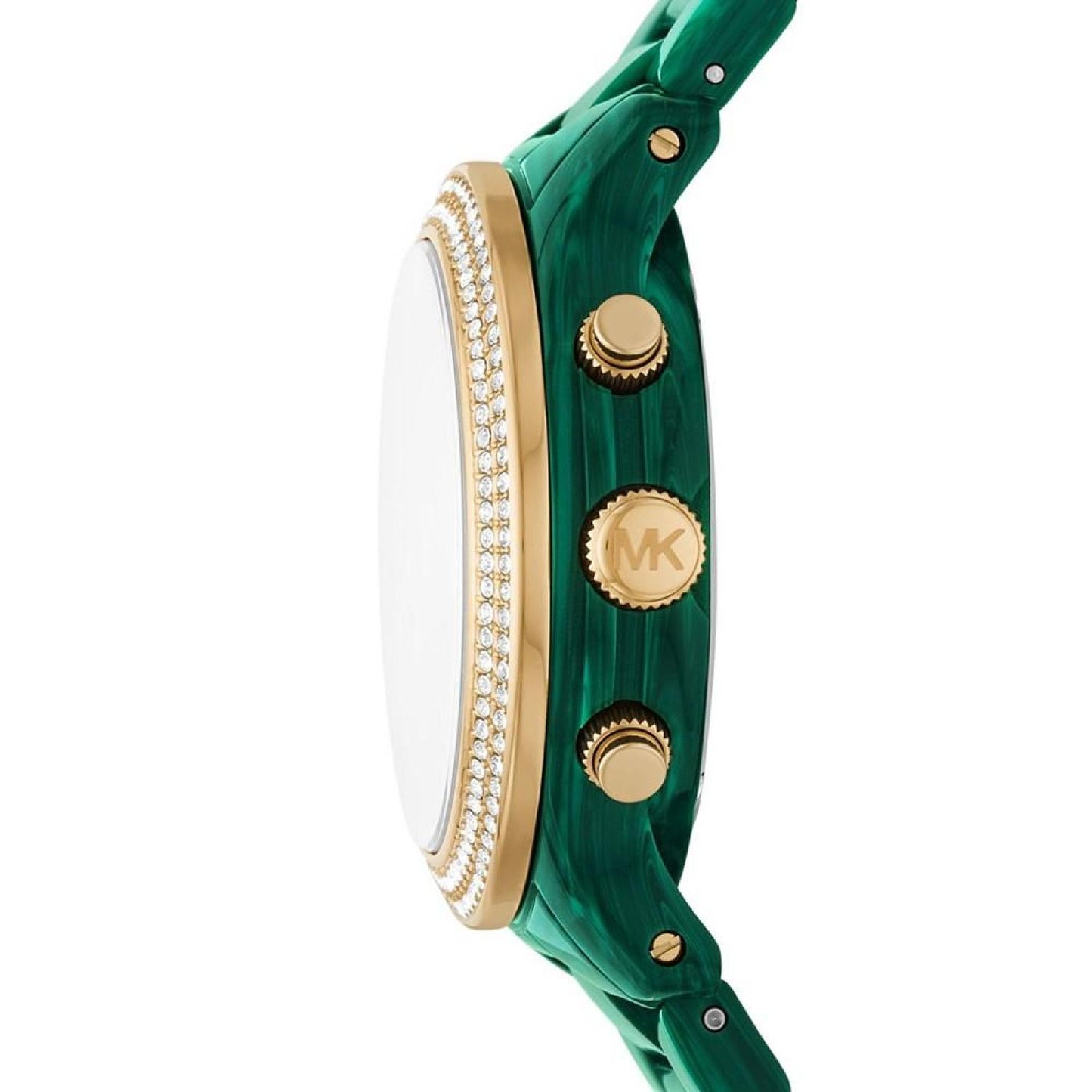 Women's Runway Quartz Chronograph Malachite Green Acetate Watch 38mm