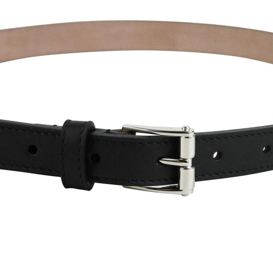 Gucci Women's Buckle Studded Leather Skinny Belt