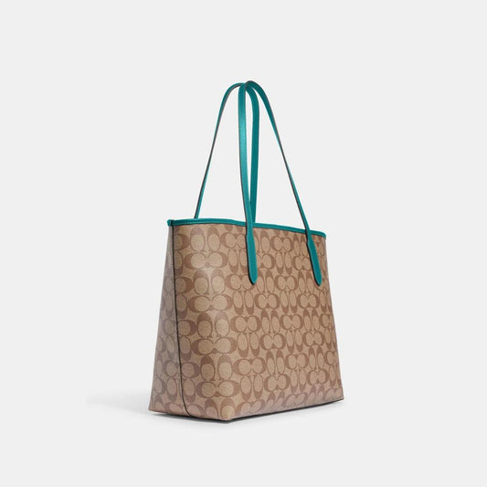 Coach Outlet City Tote In Signature Canvas