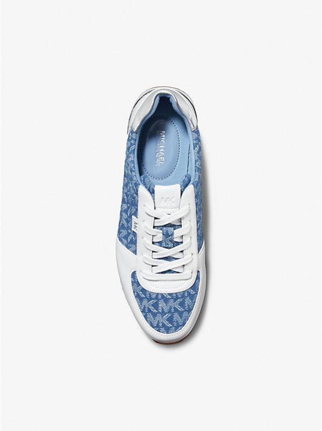 Monique Logo Jacquard Denim Trainer