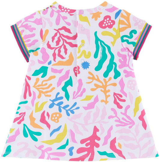 Baby White Printed Dress