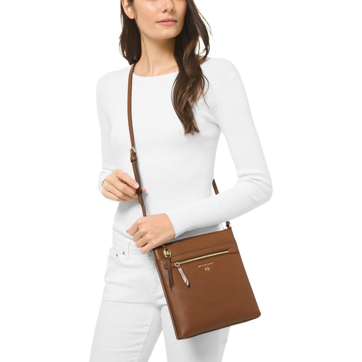 Jet Set Charm Small North South Flat Crossbody