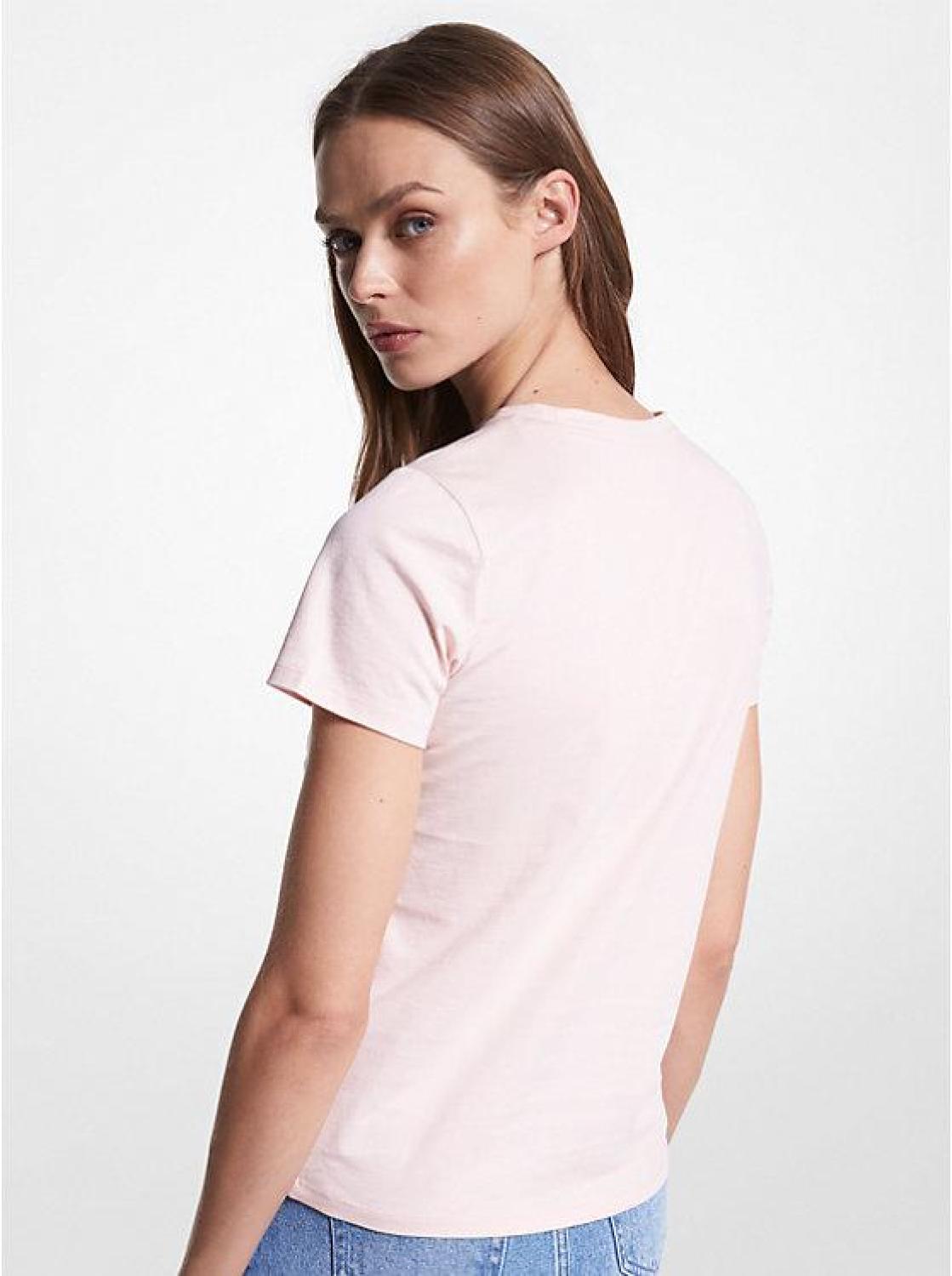 Logo Charm Print Organic Cotton T-Shirt
