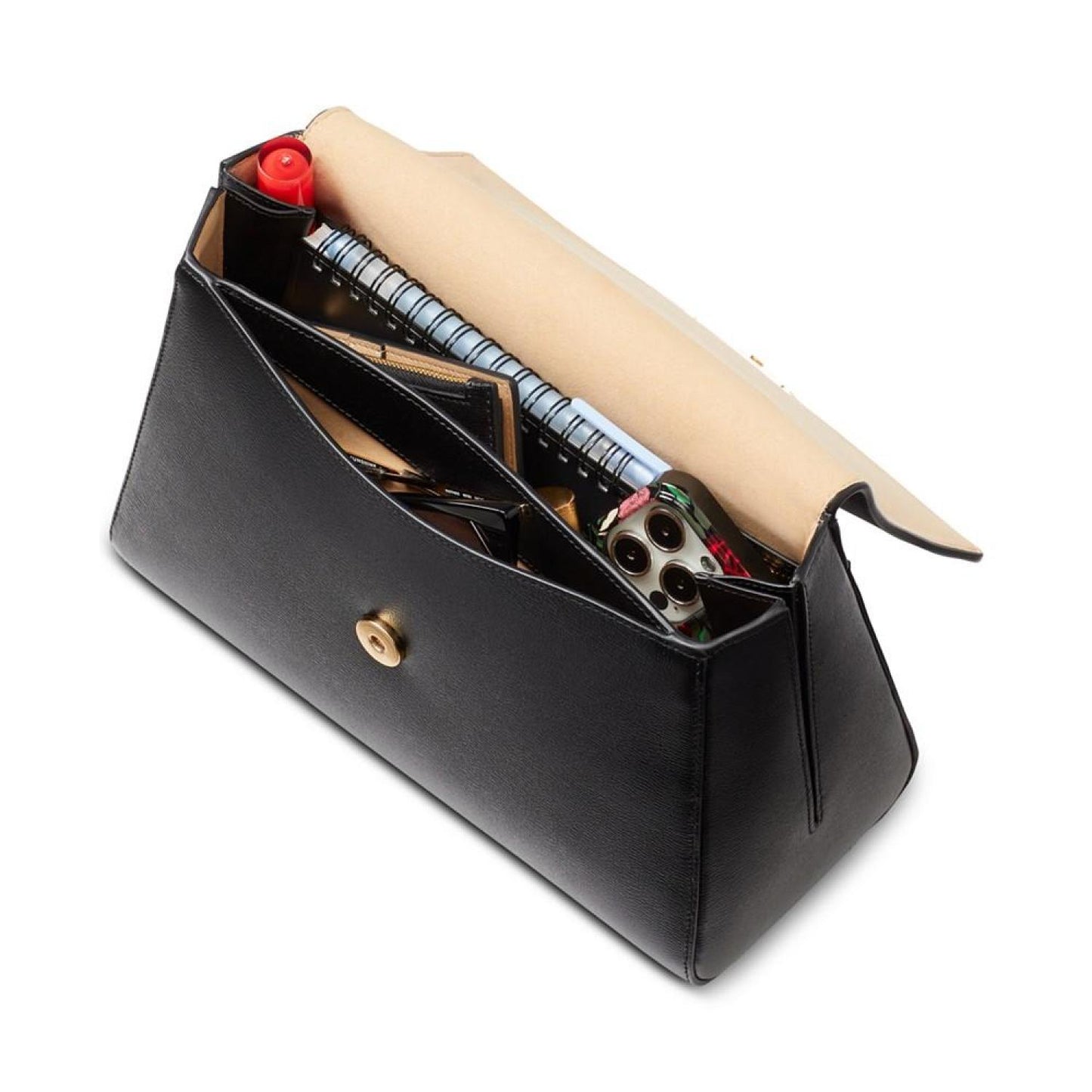 Katy Textured Leather Small Top Handle
