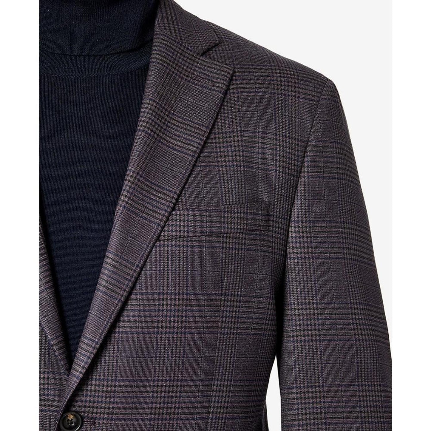 Men's Modern-Fit Pattern Check Sport Coats