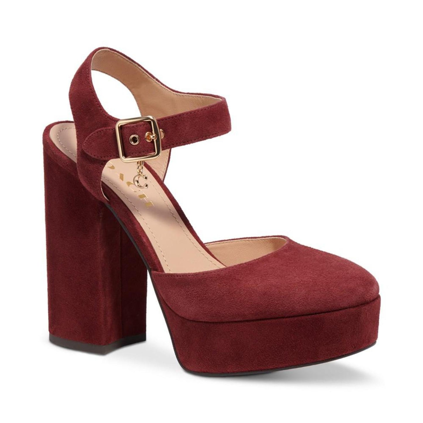 Women's Isabella Ankle-Strap Platform Block-Heel Pumps