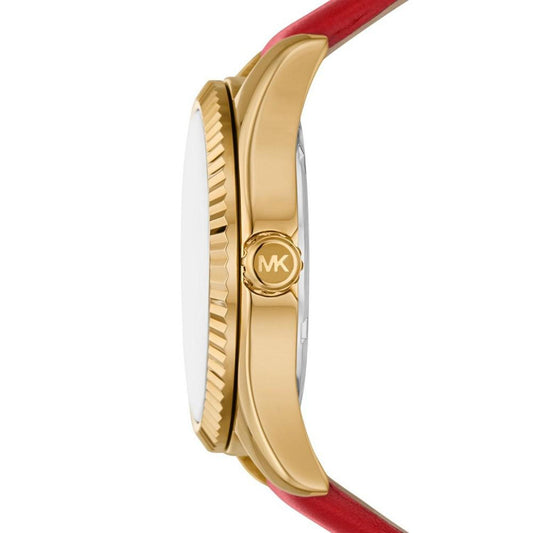 Women's Lexington Three-Hand Red Leather Watch 38mm