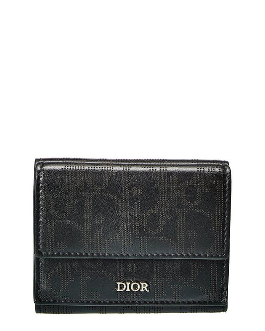 Dior Black Leather Compact Wallet (Authentic Pre-Owned)