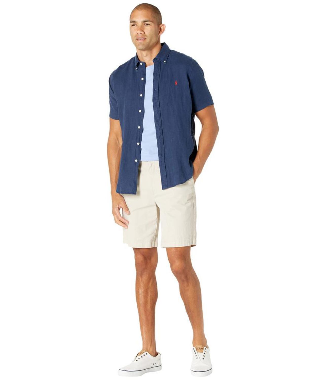 Short Sleeve Classic Fit Linen Shirt