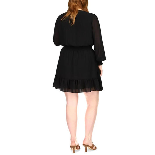 Plus Size Smocked Ruffled Dress