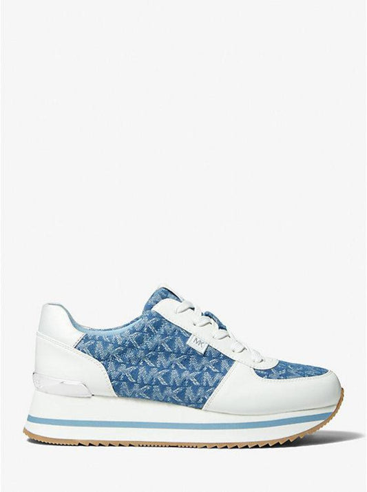 Monique Logo Jacquard Denim Trainer