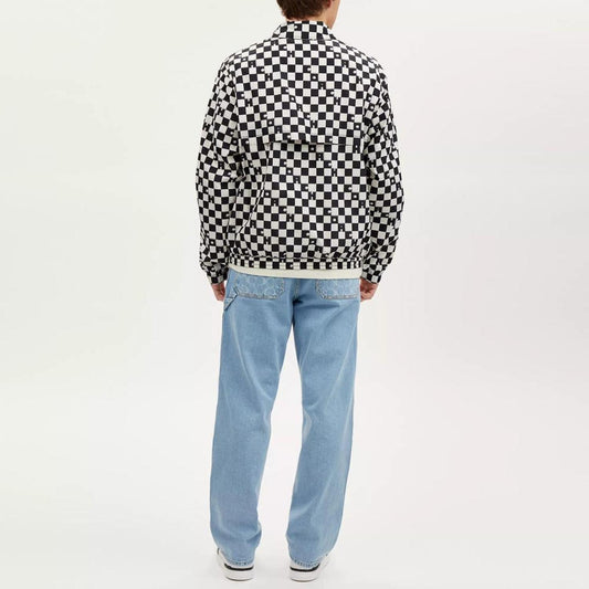 Coach Outlet Checkerboard Quarter Zip Windbreaker