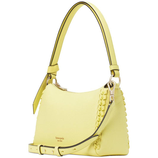 Knott Whipstitched Pebbled Leather Small Shoulder Bag