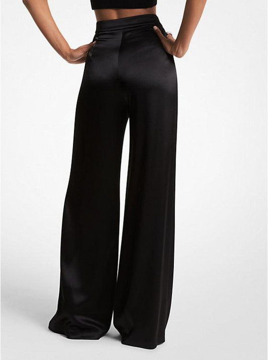 Satin Wide-Leg Pants
