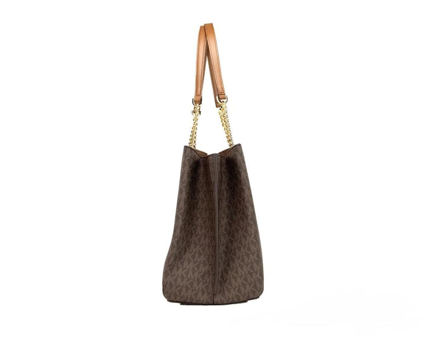 Michael Kors Teagen Large Signature PVC Long Drop Satchel Handbag Women's Purse