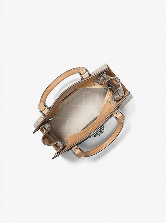 Hamilton Small Crocodile Embossed Faux Leather Satchel