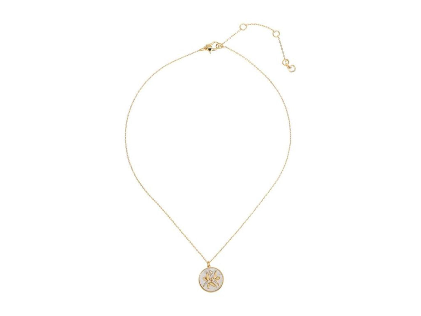 Greenhouse Mother-of-Pearl Dragonfly Pendant Necklace