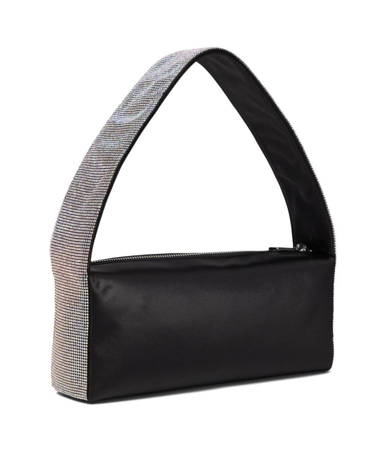 Afterparty Satin and Crystal Embellished Shoulder Bag