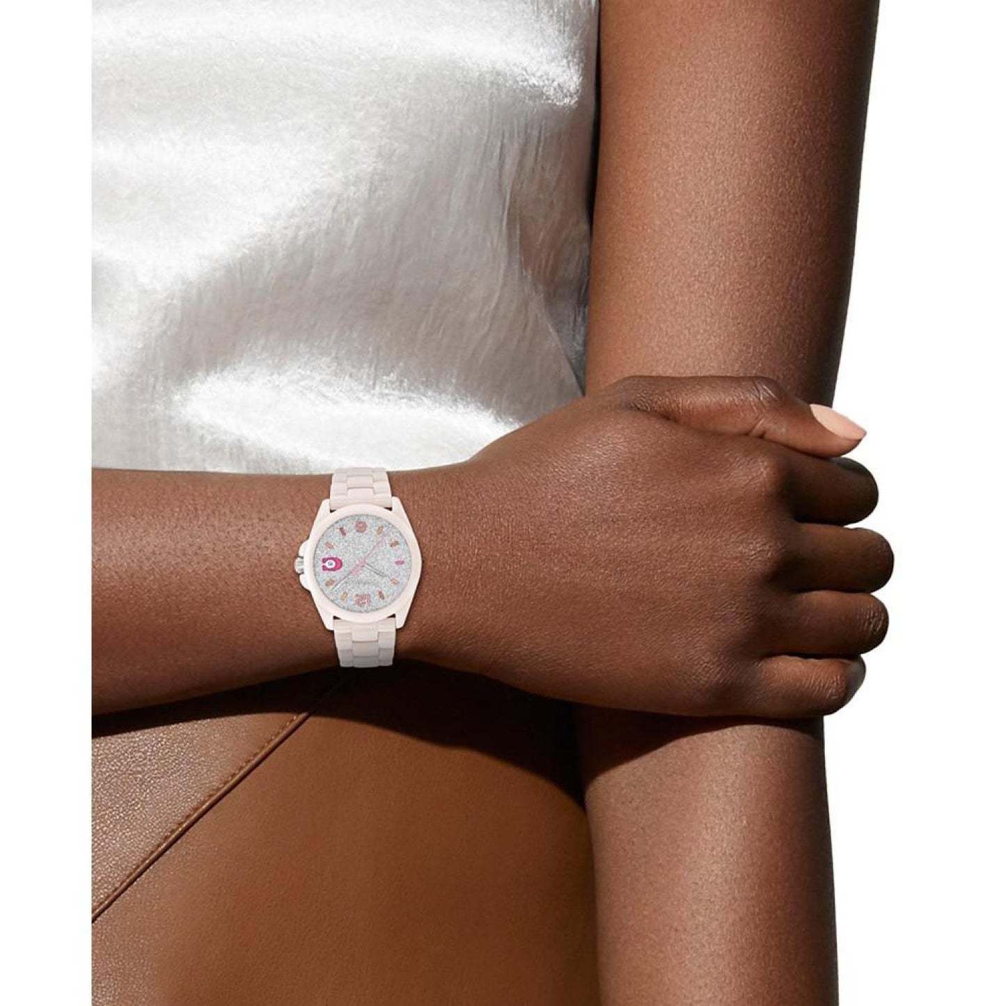 Women's Greyson Soft Pink Ceramic Bracelet Watch 36mm