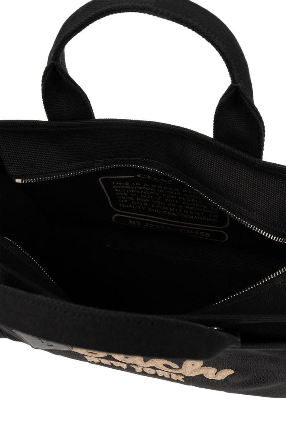 Coach Logo Flocked Tote Bag