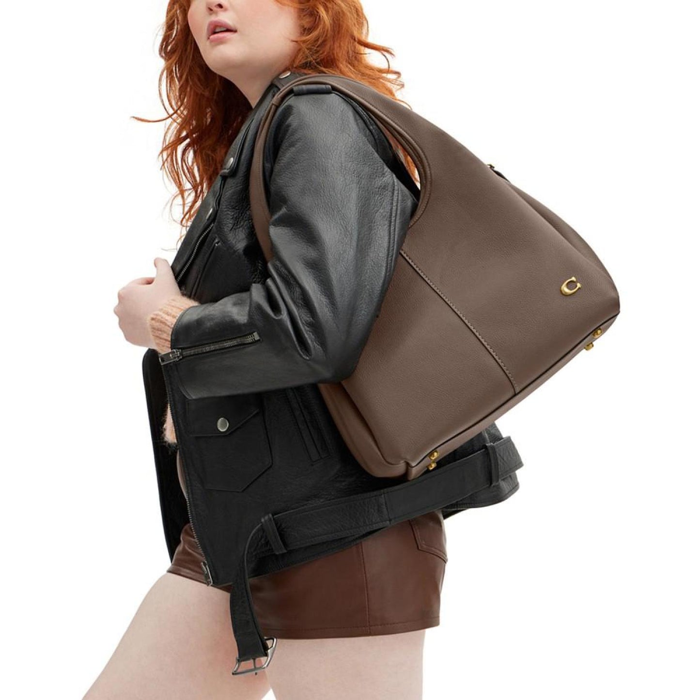 Lana Polished Pebble Leather Shoulder Bag